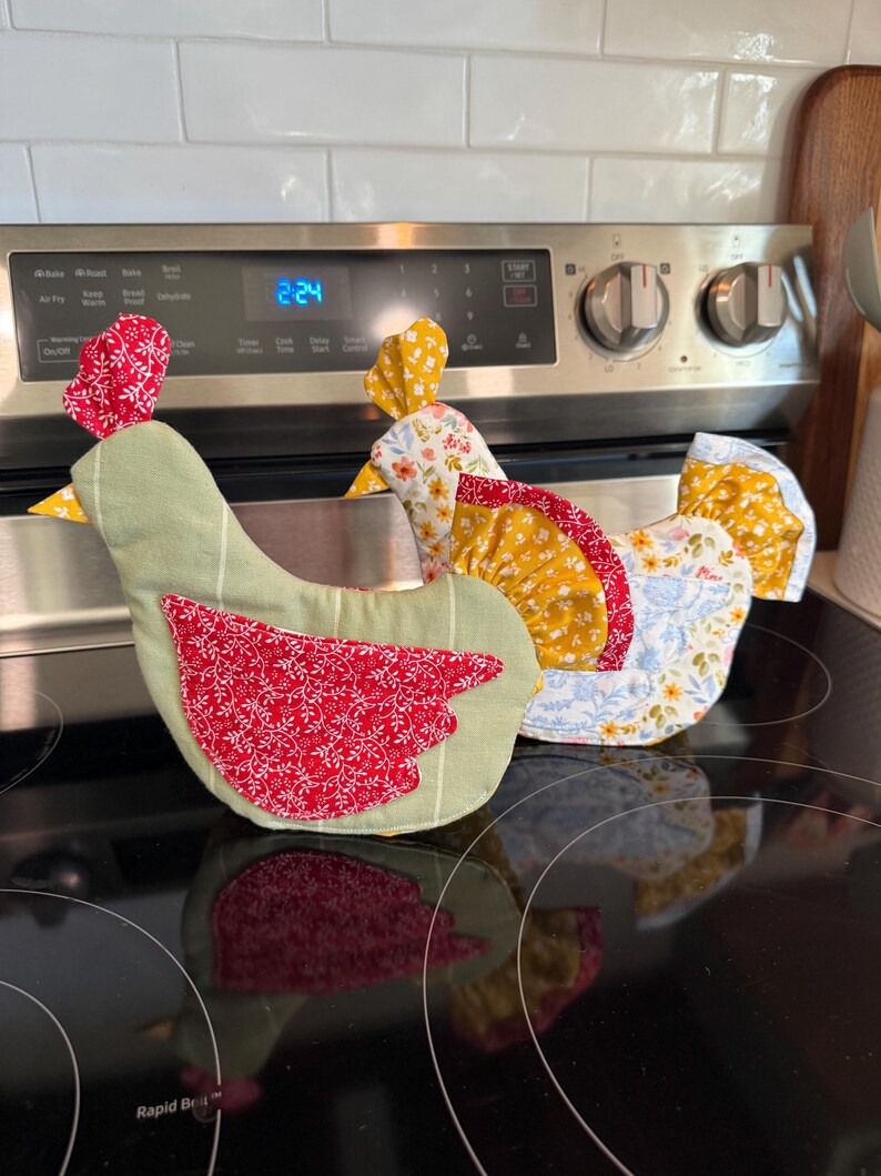 Handmade Chicken Oven Mitt & Pot Holder