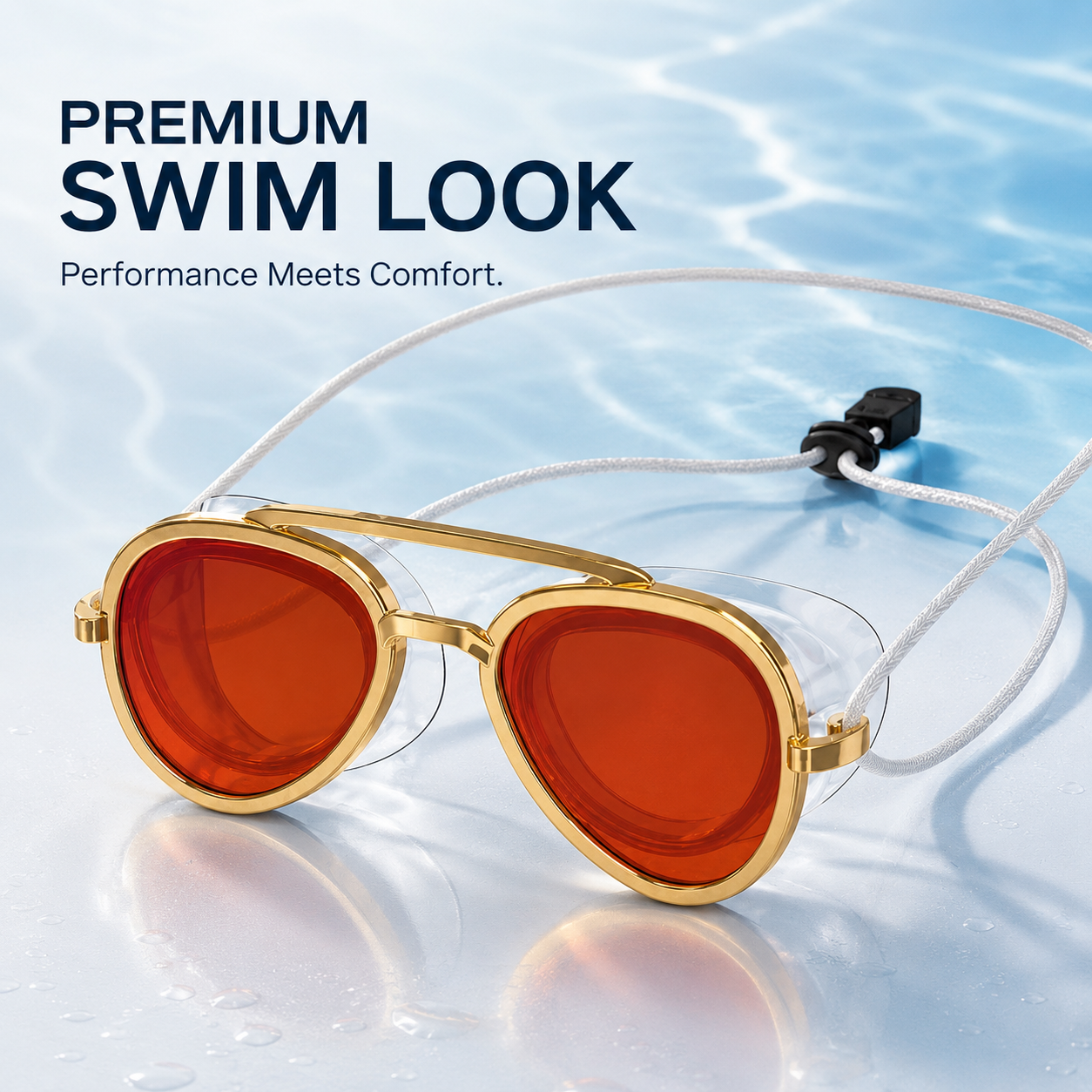 Premium Aviator Swim Goggles🏊Anti-Leak Wide View Training Mask