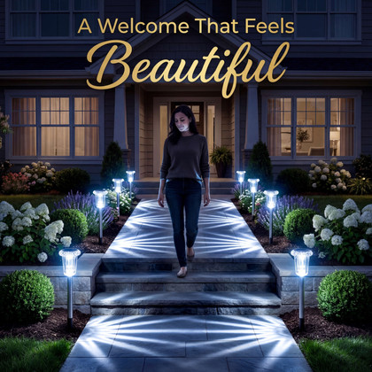 Magical Outdoor Solar Lights - Celestial & Radiant Rainbow Garden Path Lamps