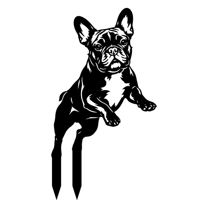 Two Poses Dog Retriever Metal Silhouette