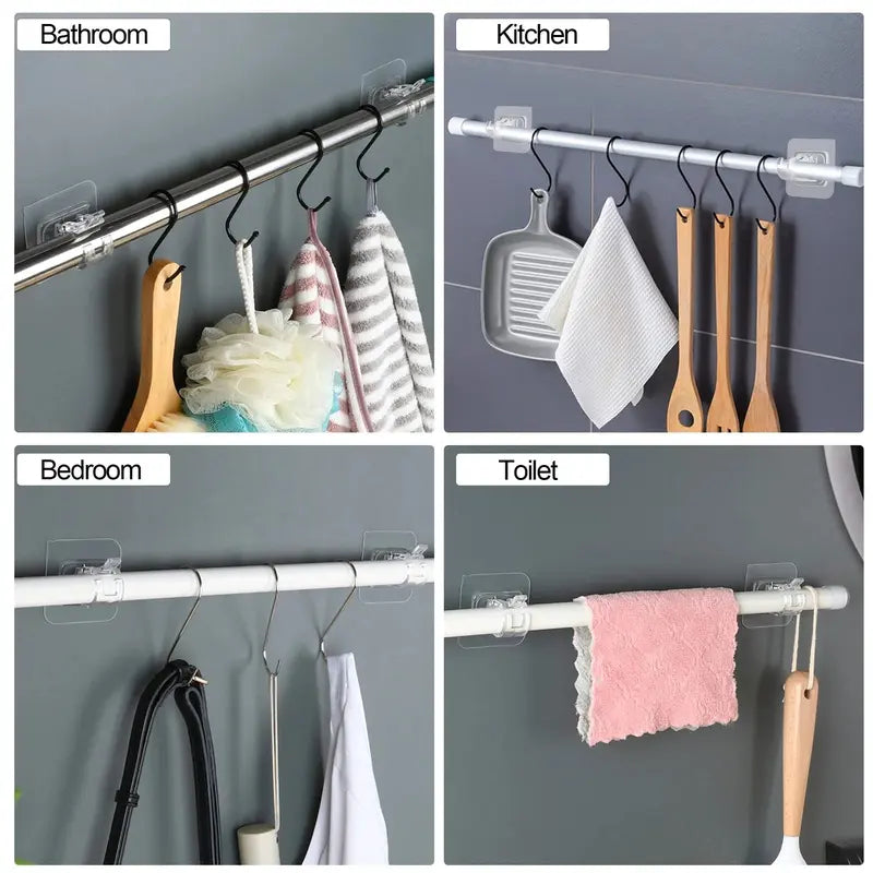 🔥50% OFF TODAY🏠 20-Pack No-Drill Curtain Rod Brackets