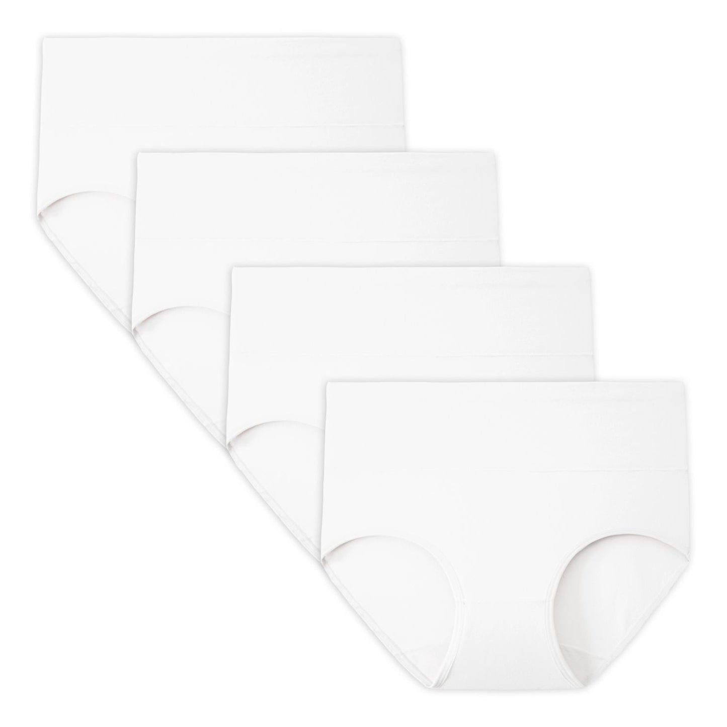 Women's Plus Size High Waisted Briefs 4-Pack
