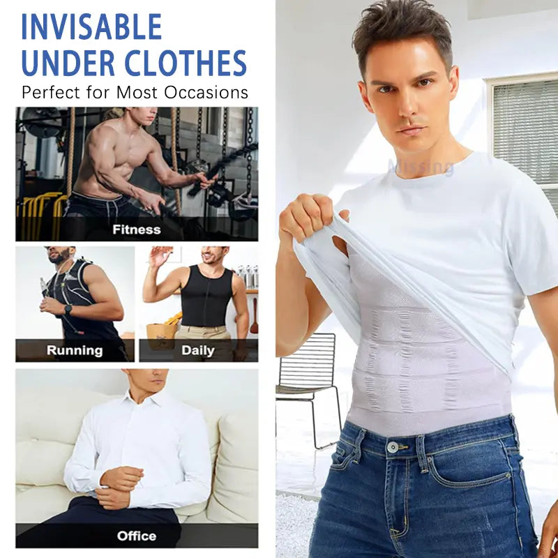 🔥New Hot Selling💪Men's Workout Vest - Compression Shapewear Tank Top