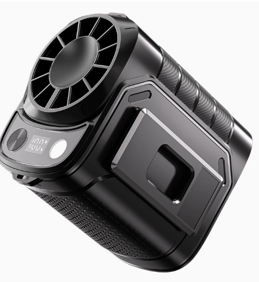 đ„2026 Smart Portable Rechargeable Fan with LED Light & 25H Runtime, 5-Speed 9200RPM Turbo Cooling Personal Waist Fan