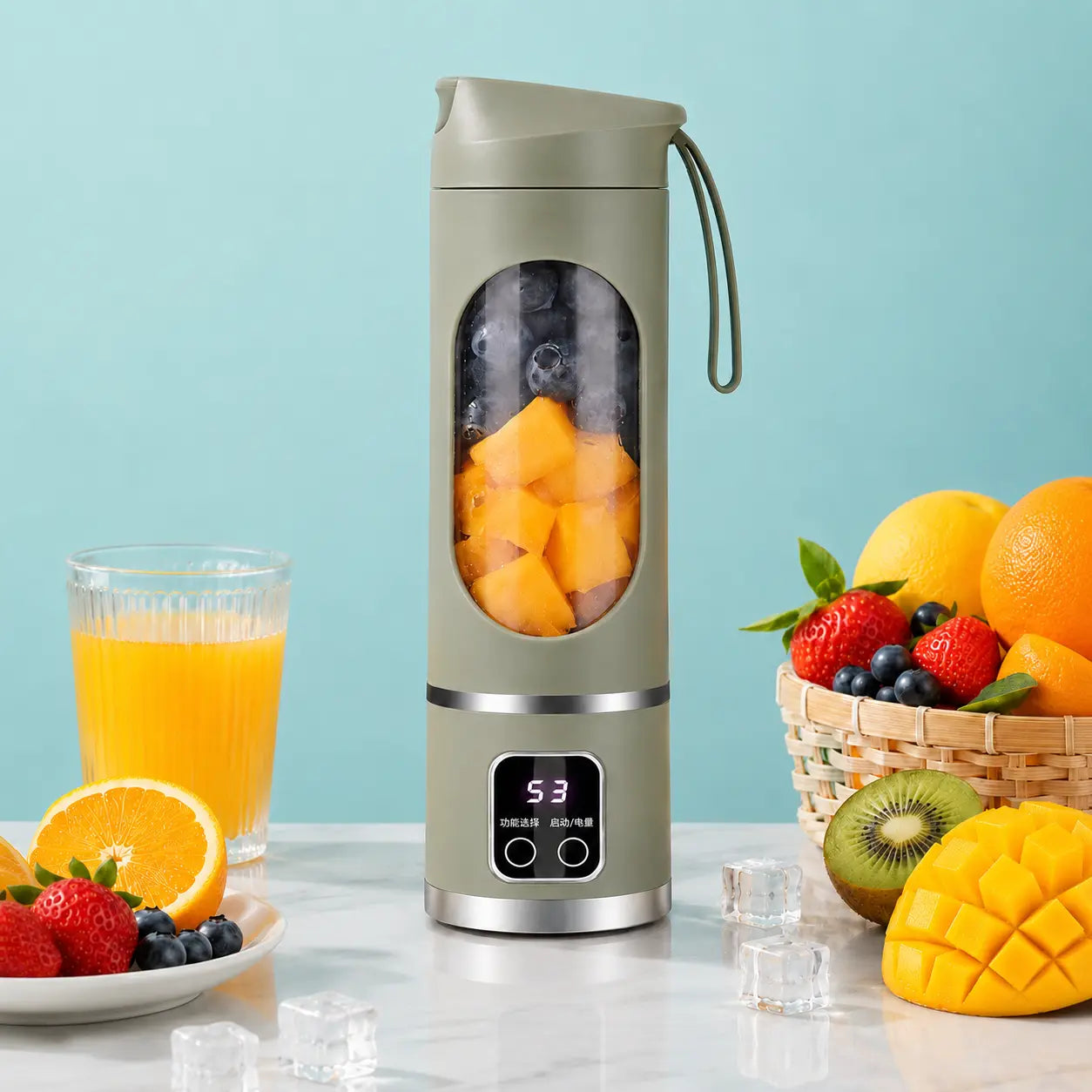ăđ„Summer Sale Deals-50% OFFăPortable 15.22 Oz USB Rechargeable Personal Blender with LED Displayđ„€