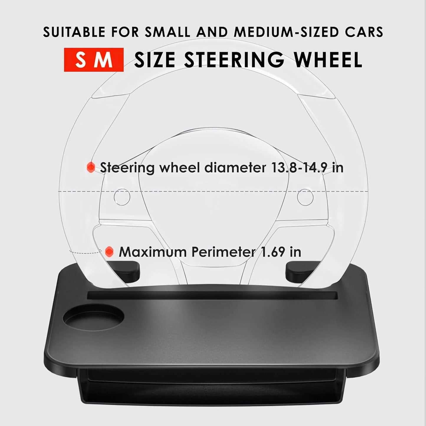 ๐ 2-in-1 Car Desk Tray โ Steering Wheel Workstation + Side Seat Storage Pocket