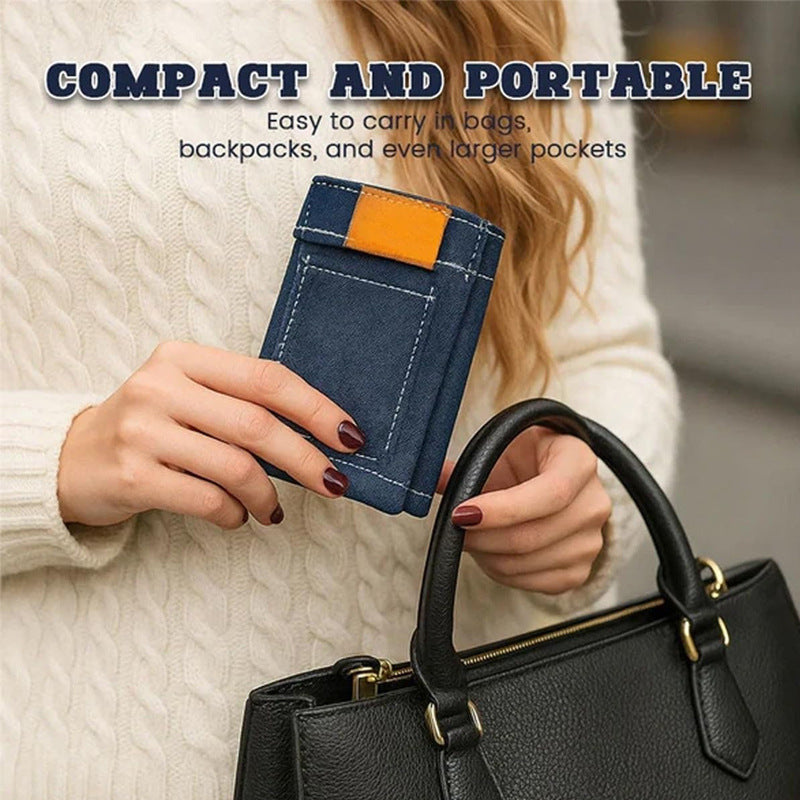 Foldable Denim Jeans Wallet - Viral Pants-Shaped Coin Purse & Card Holder