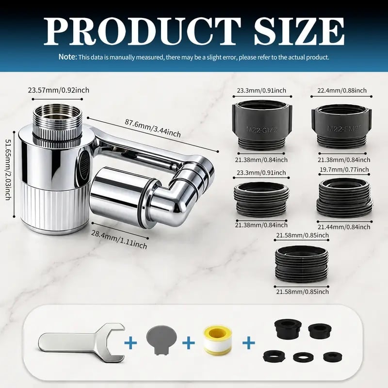 3D Filter Faucet Set — — Multi-angle rotating faucet aerator🚽✨🛡️