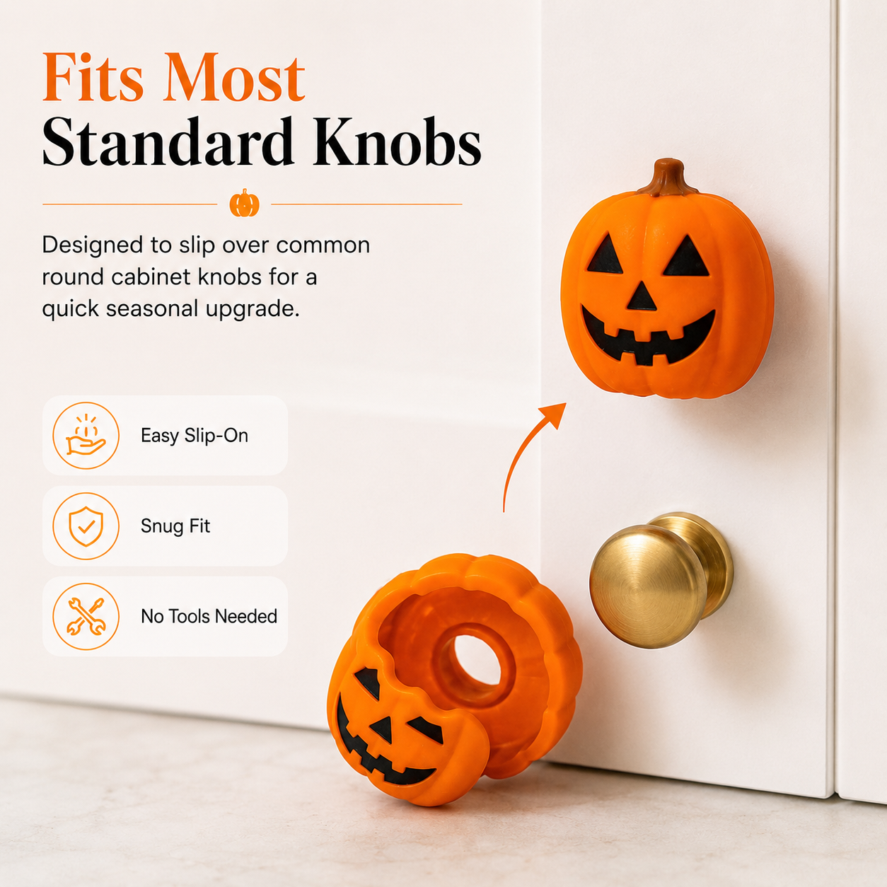 🎃Jack-O'-Lantern Pumpkin Cabinet Knob Covers 