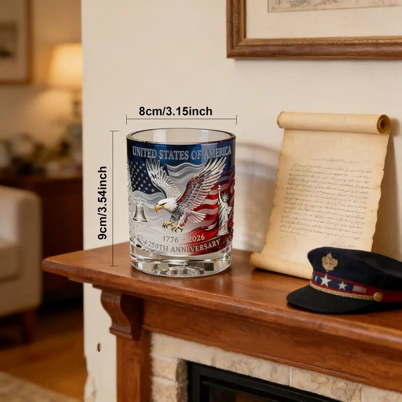 🔥Limited Edition 🎉2026 USA 250th Anniversary Commemorative Glass – 1776-2026 Heritage Edition