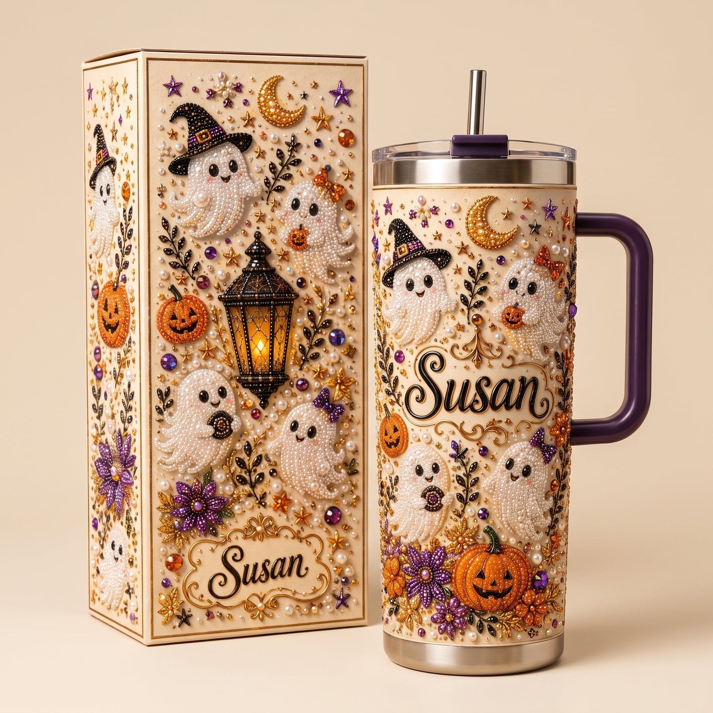 π Halloween Ghost Pearl Tumbler β A Spooky-Cute Gift Made Just For Her π»π₯€