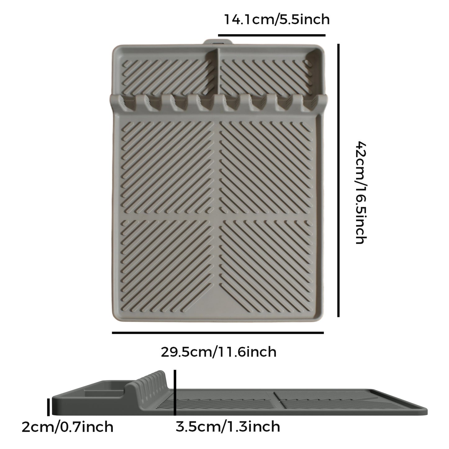 16.5x11" Silicone Mat – Heat Resistant, Dishwasher Safe, Non-Slip for Grill & Counter