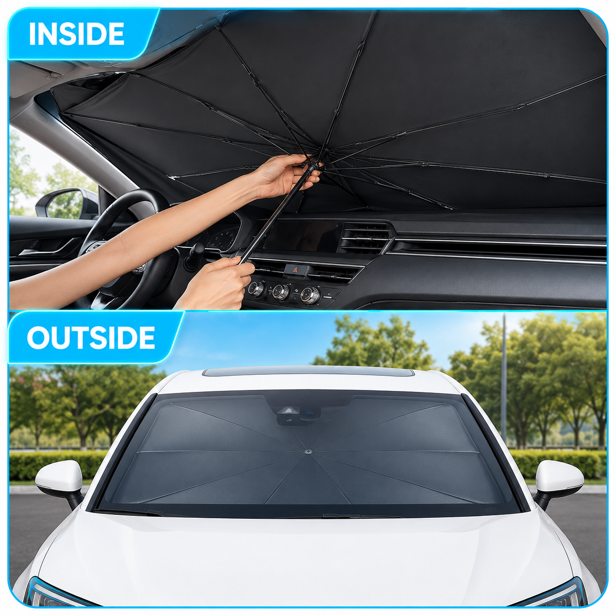 🔥Last Day 49% OFF🚗Car Windshield Sun Shade Umbrella