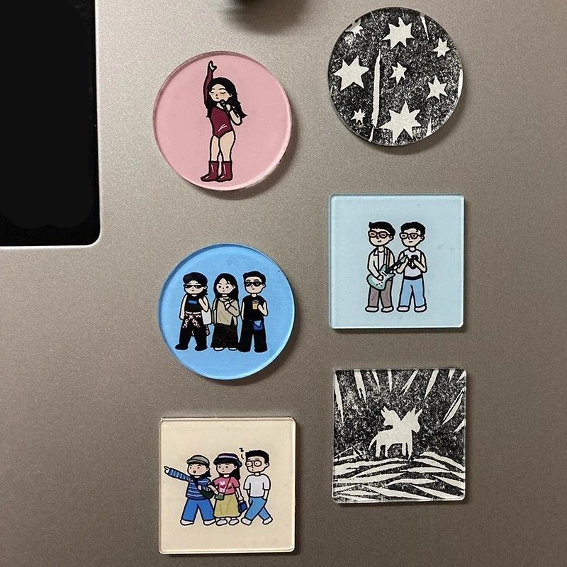 🔥Hot Sales 50% OFF🎁Clear Acrylic DIY Fridge Magnet Set with Adhesive Backing – Square Magnetic Photo Frames with Stunning 3D Effect