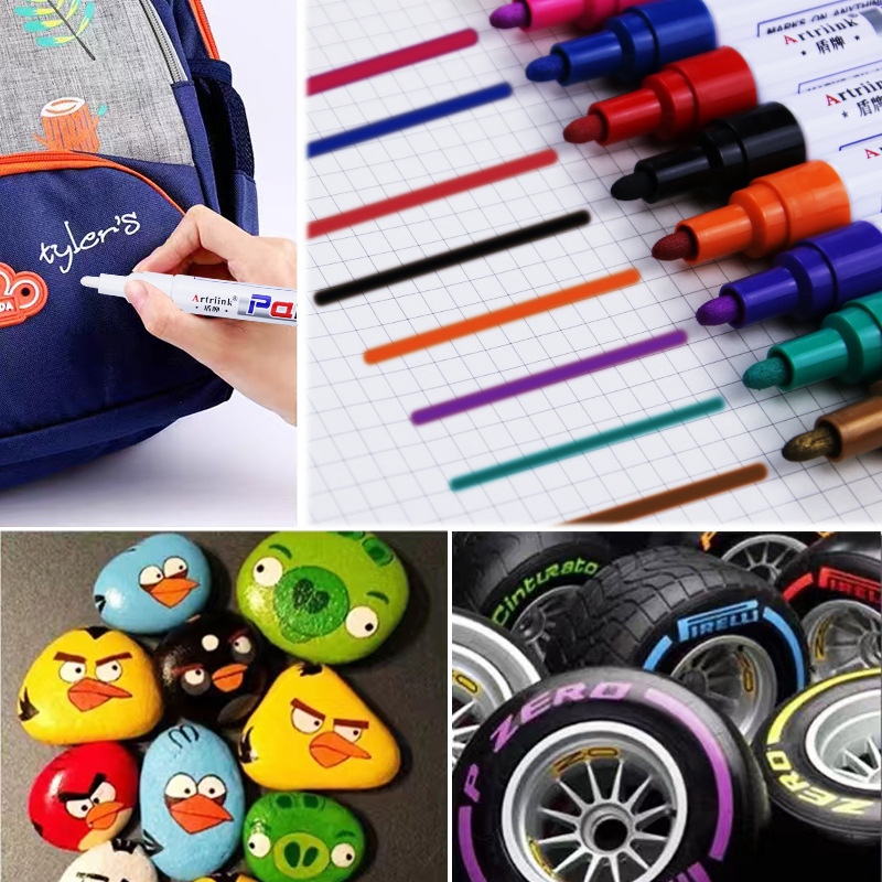 ✨One Marker, Endless Uses – Waterproof, Fade-Proof Paint Pen for Tires, Shoes, Cups & Tile Grout✨