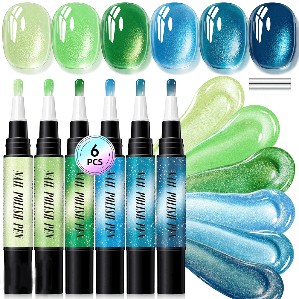 ๐
6PCS One-Step Gel Nail Art Pen Set โ Salon Beauty at Home