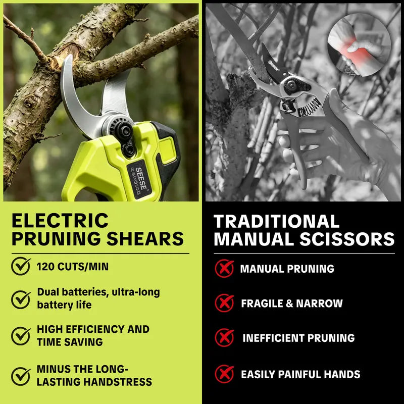 ✂️🌳Cordless Electric Pruning Shears – 21V Battery Powered Garden Cutter