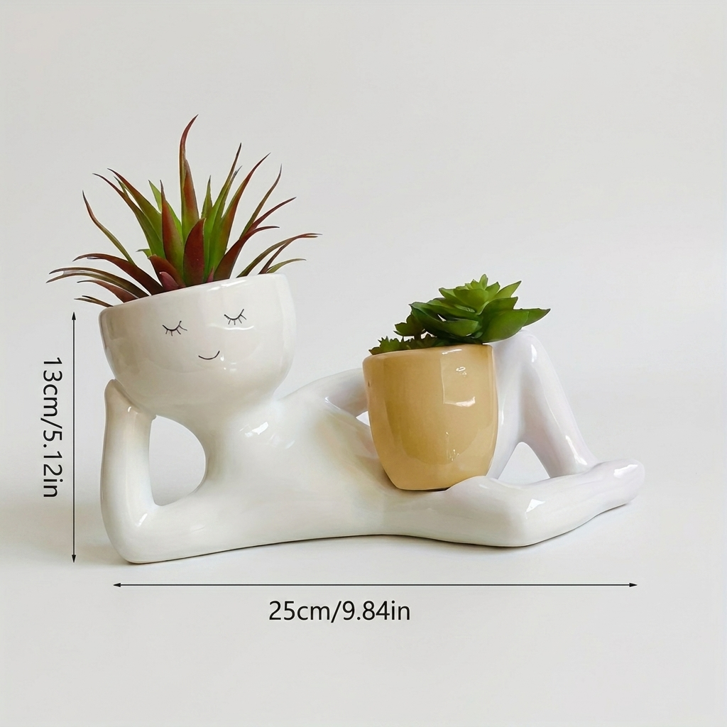 Handmade Plant Pot-May each of us always be free and at ease.