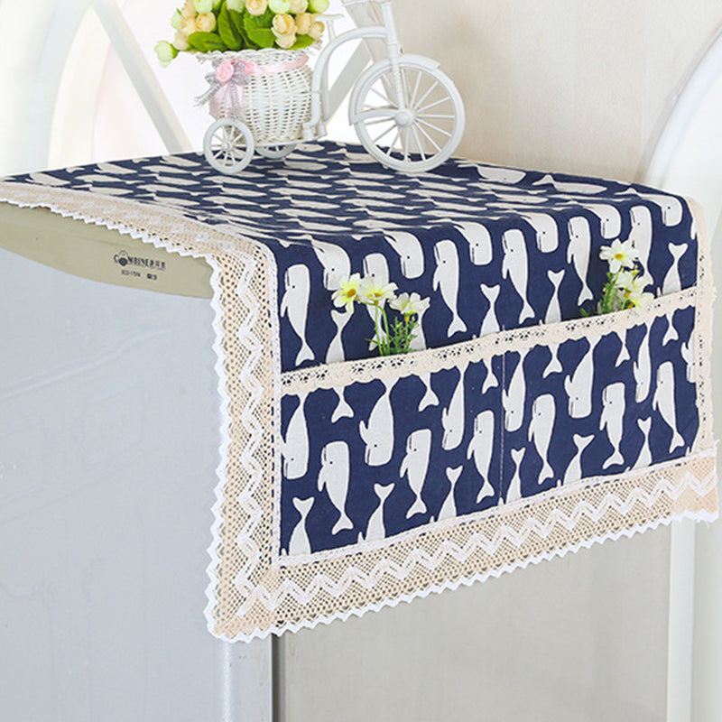 💖LAST DAY SALE!!💖✨Decorative Cotton Linen Refrigerator Top Cover with Storage Pockets