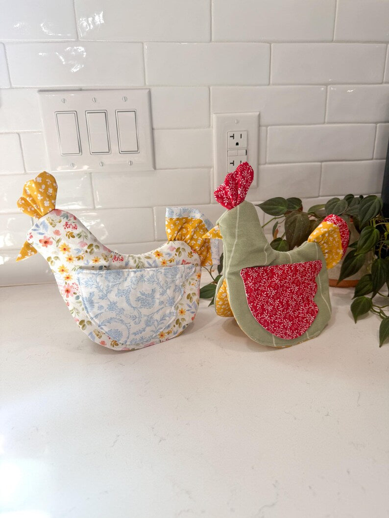 Handmade Chicken Oven Mitt & Pot Holder