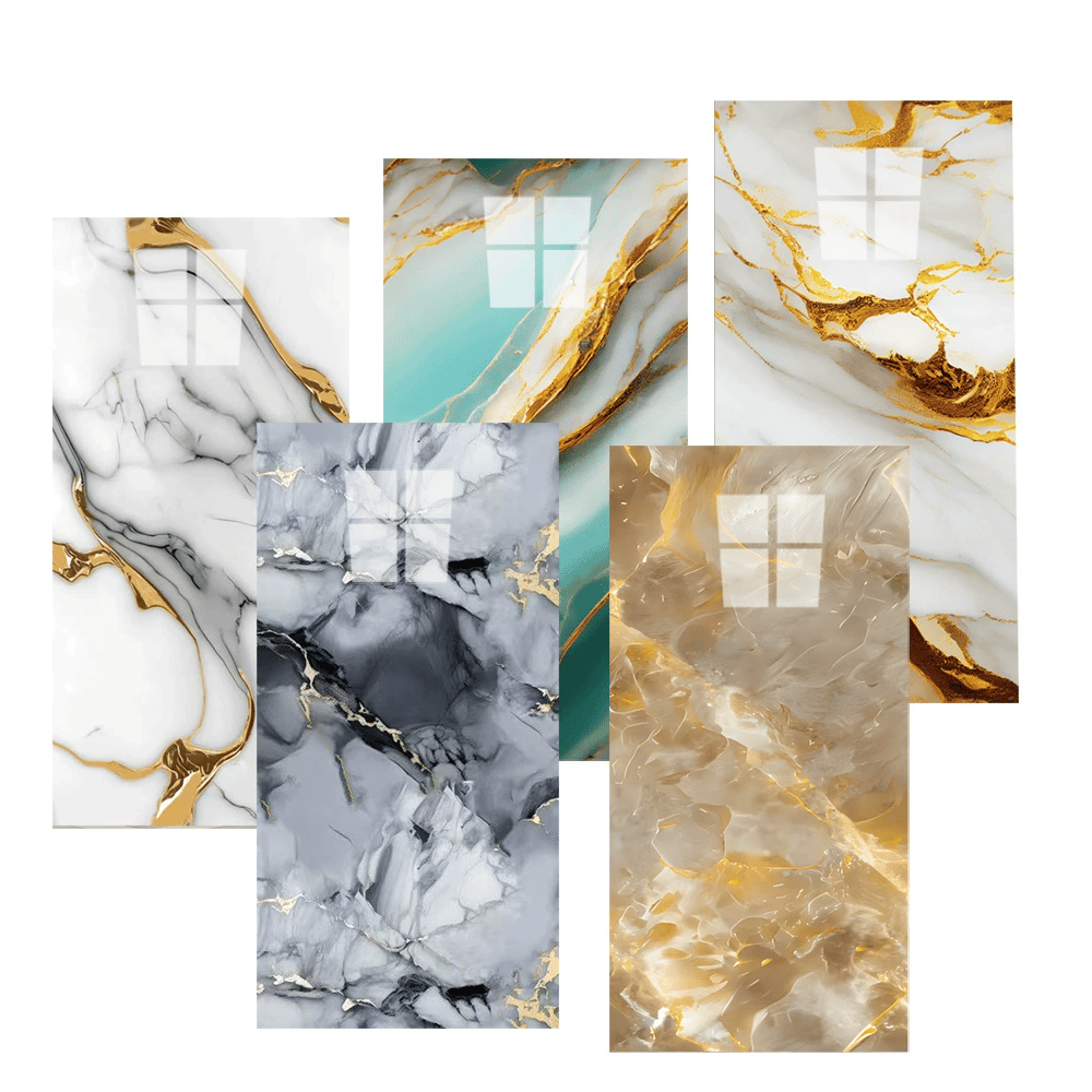 10 Pcs Marble Peel and Stick Waterproof Wall Panels🔥