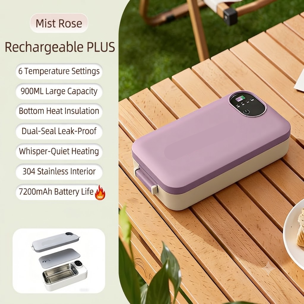 📢📢50% off now！🍱⚡ Portable electric lunch box with self-heating 🔋🌡️