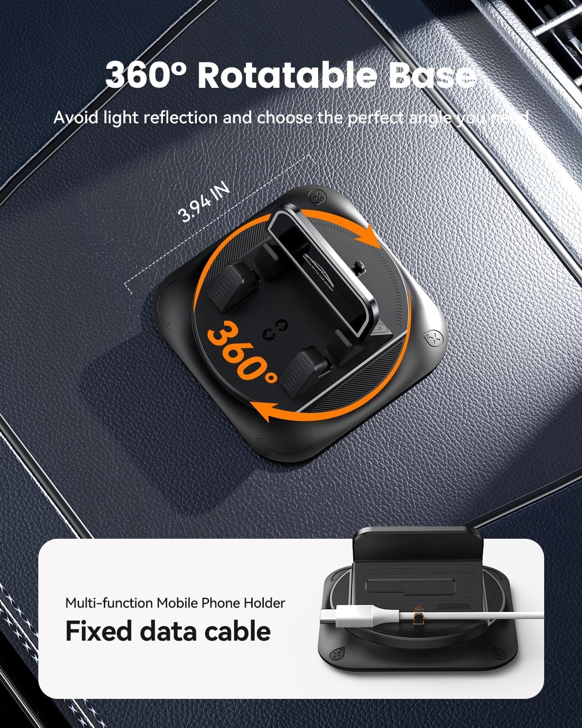 360 Degree Rotation Dashboard Phone Holder for Car,Dashboard Navigation Bracket
