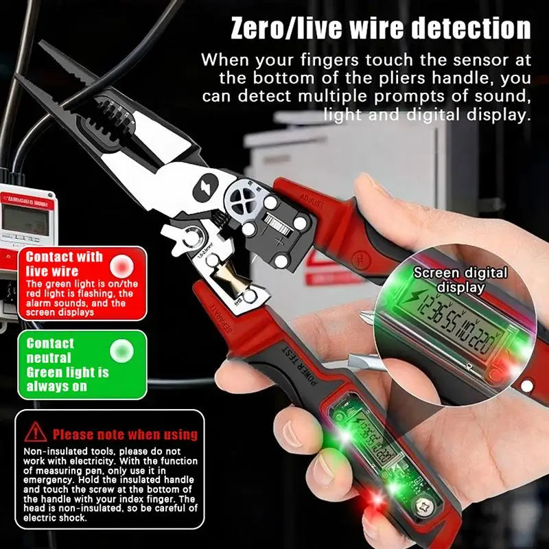 🔥9-in-1 Multi-Functional Digital Display Electrician’s Pliers🛠️
