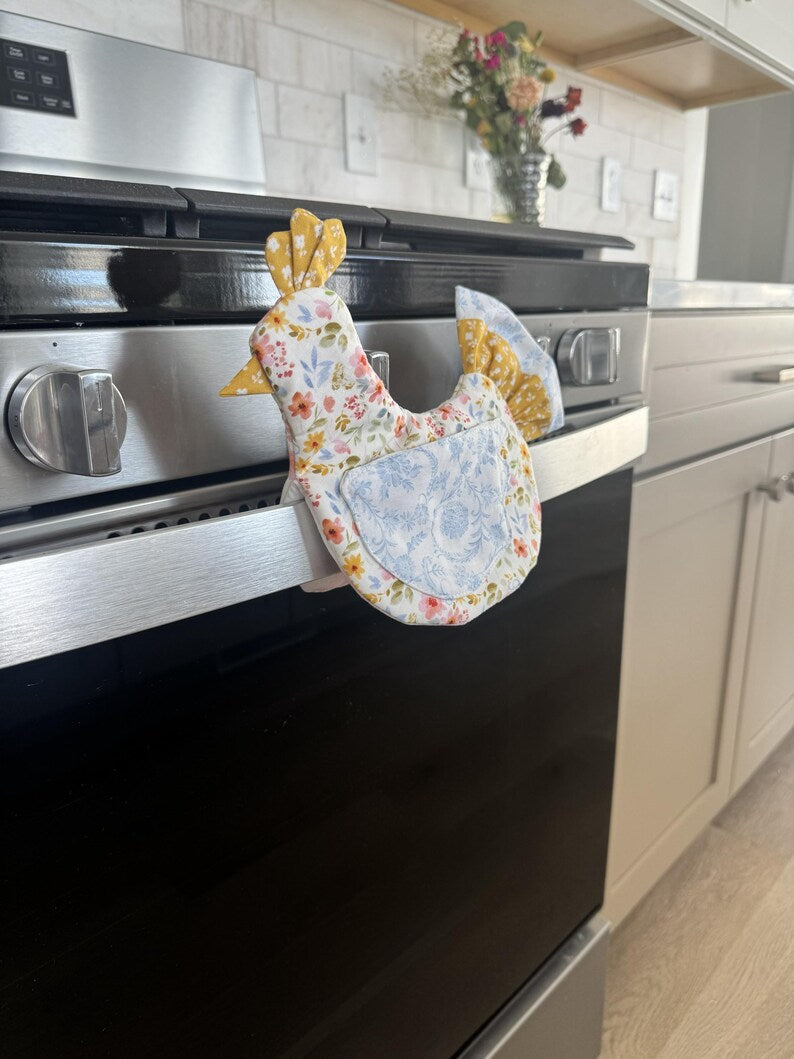 Handmade Chicken Oven Mitt & Pot Holder