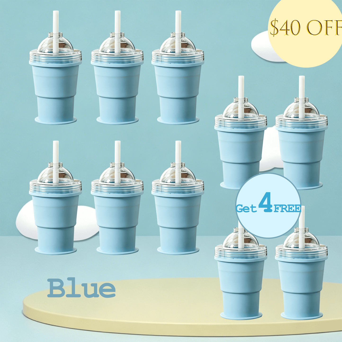 🧊 Foldable Silicone Ice Ball Drink Cup