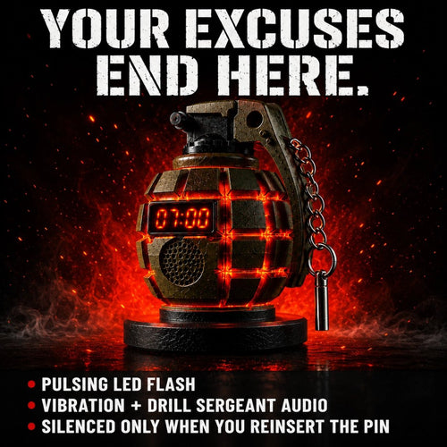 💣Tactical Grenade Alarm Clock | Loud USB Rechargeable Alarm for Heavy Sleepers