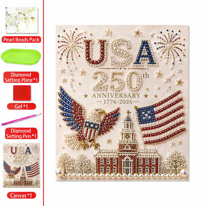 🔥49% OFF - 🇺🇸 USA 250th Anniversary DIY Pearl Painting Kit ✨❤️‍🔥