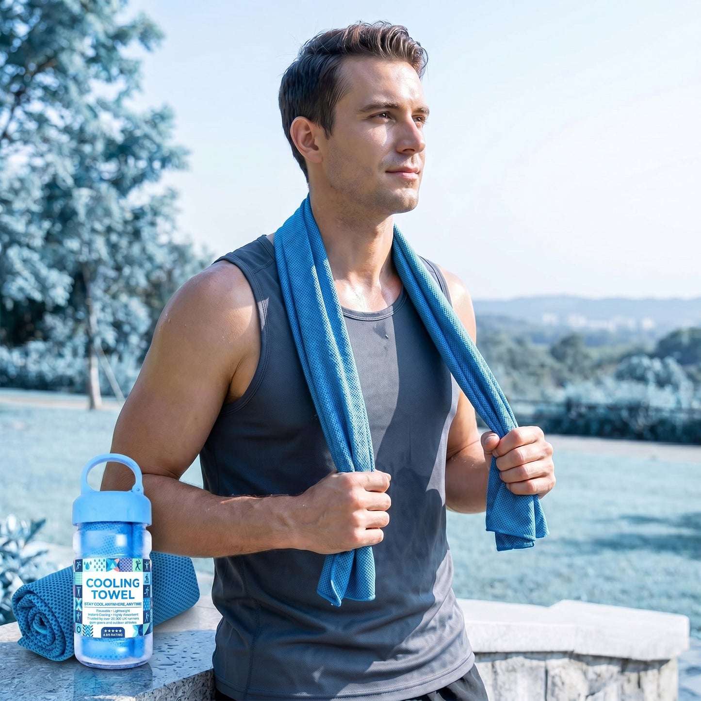 💦Summer Hot Sale -⚡50K+ SOLD!❄️Cold Sweat Towel You Can Use Anywhere, Anytime! Reusable Soft Absorbent Cooling Portable