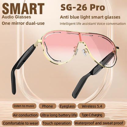 🔥2026 Smart Bluetooth Sunglasses – Music + Blue Light Blocking + UV Protection