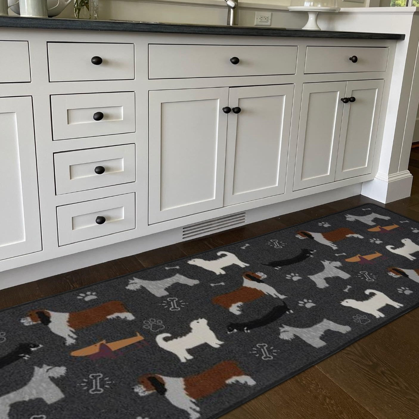 Original Design Pet Paw Runner Rug - Non-Slip Durable