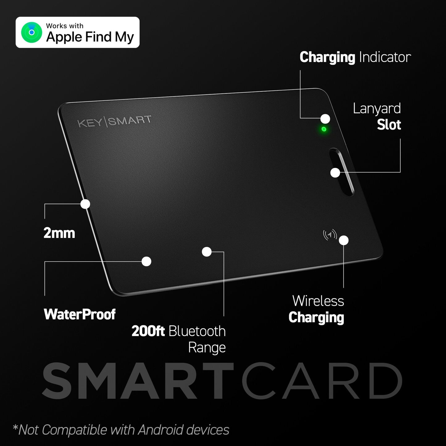 SmartCard (Gen 2) | Works With Apple Find My App | Wireless Charging