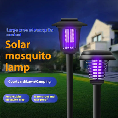 Outdoor Solar LED Mosquito Killer Garden Lamp - Best Stinger for Mosquitoes/Moths/Flies