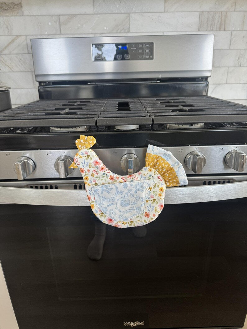 Handmade Chicken Oven Mitt & Pot Holder
