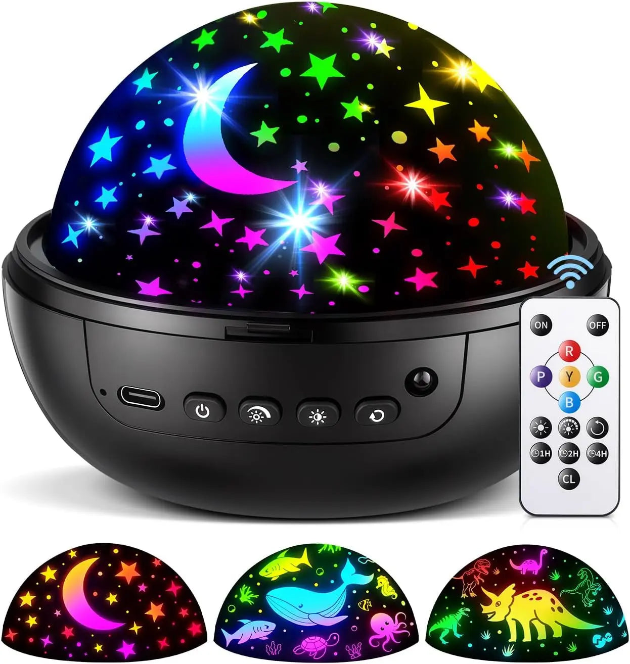Magical 5-in-1 Kids Star Projector 🌙✨ 91 Light Effects • Remote Control • 360° Rotation • Perfect Bedtime Gift