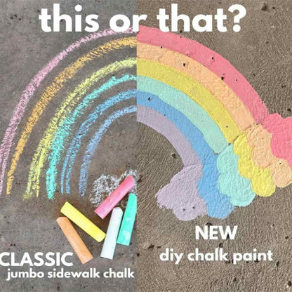 🌈 Giant Washable Sidewalk Chalk Paint Set – Just Add Water! 💦 Non-Toxic, Safe & Easy to Clean Outdoor Toy for Kids 🖍️