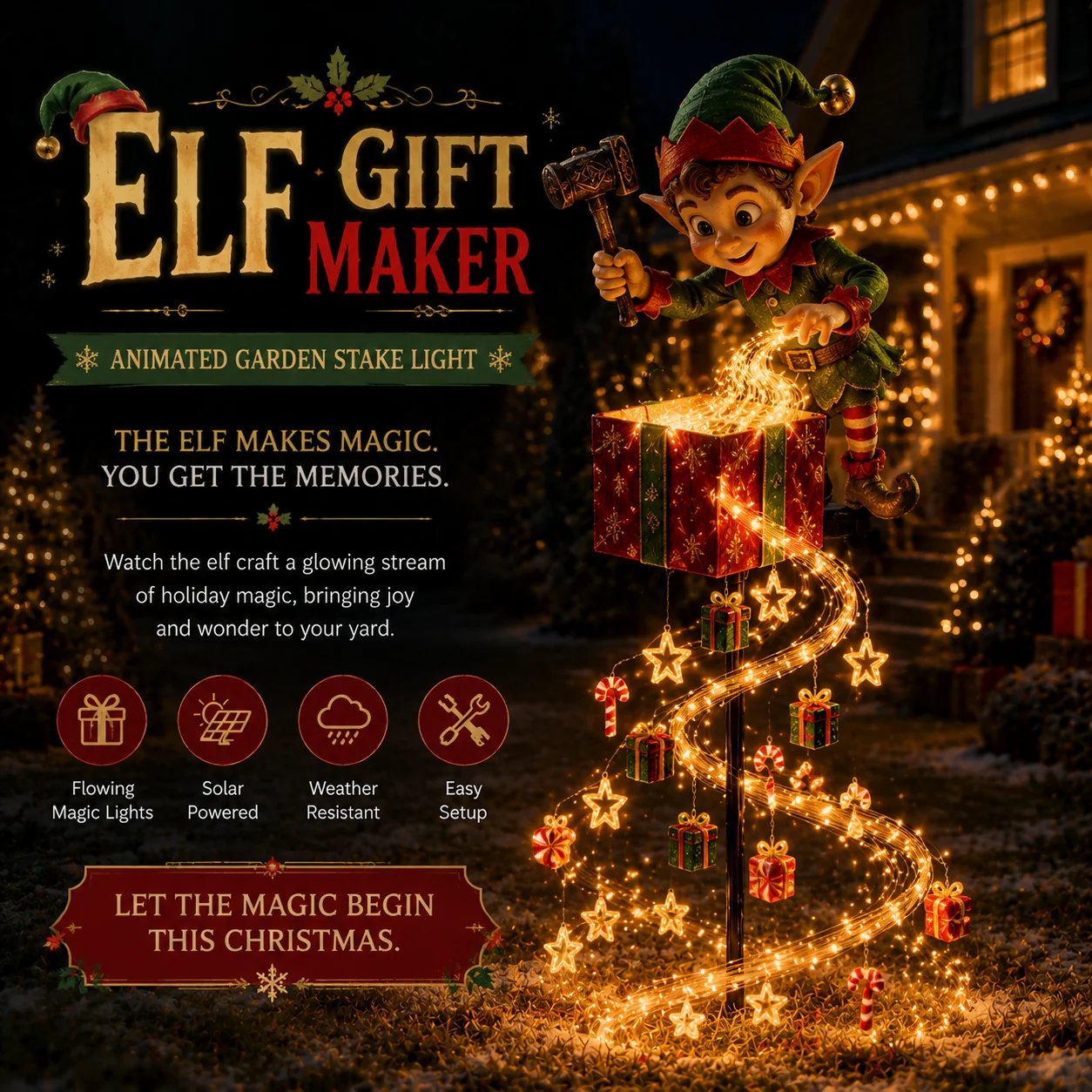 🎄✨"Christmas Magic Garden" Collection – Transform your garden into a winter wonderland with enchanting, flowing lights
