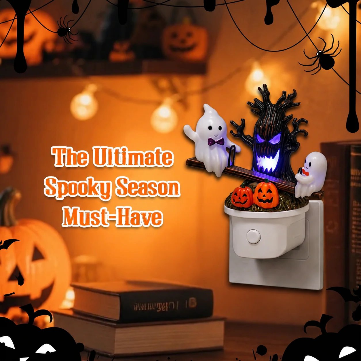 🔥HOT SALE 49% OFF🎃👻Animated Seesaw Ghost Plug In LED Night Light