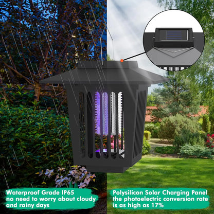 Outdoor Solar LED Mosquito Killer Garden Lamp - Best Stinger for Mosquitoes/Moths/Flies