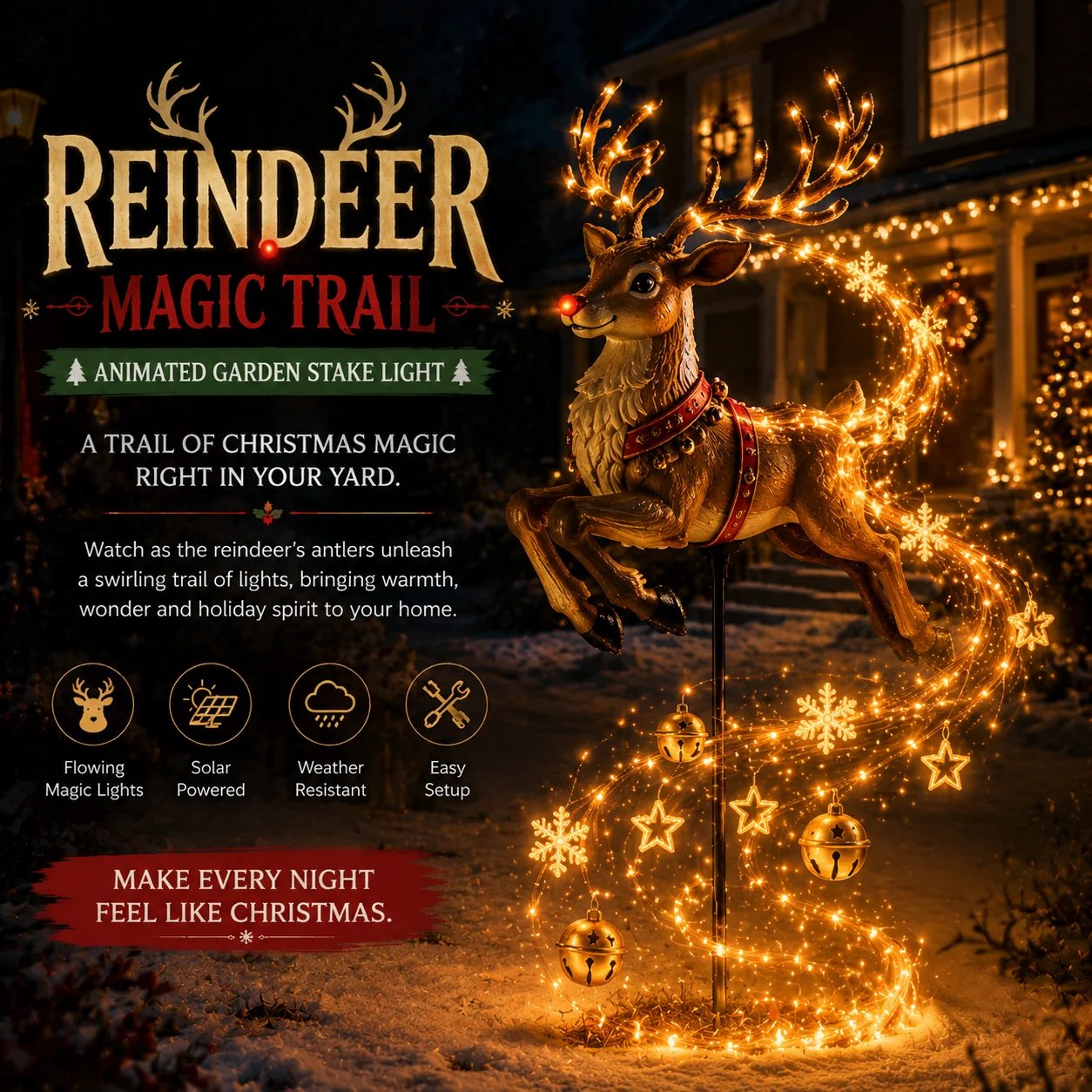 🎄✨"Christmas Magic Garden" Collection – Transform your garden into a winter wonderland with enchanting, flowing lights