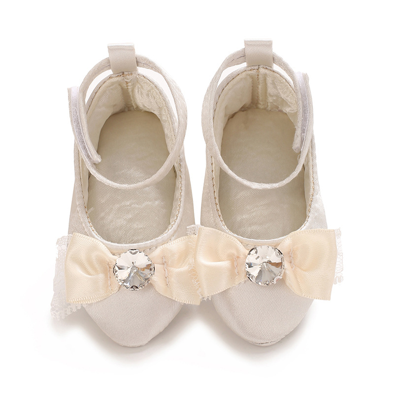 👑 Little Princess High Heel Crib Shoes  Soft Sole Baby Photo Shoes for Newborn Girls