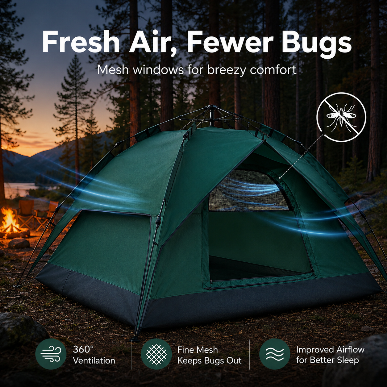 ✨Instant Pop-Up Camping Tent | Waterproof Lightweight Outdoor Ten