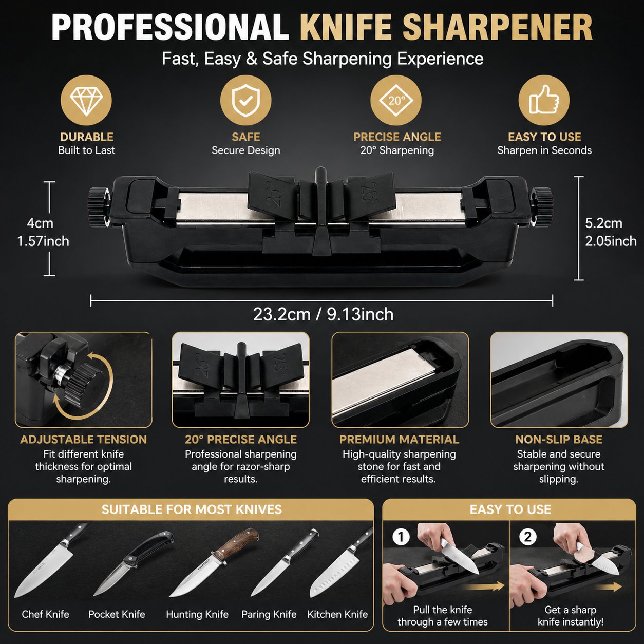 Zeavs Portable Precision Knife Sharpener