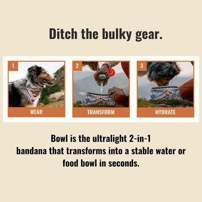 🐶2-in-1 Reversible Dog Bandana Bowl