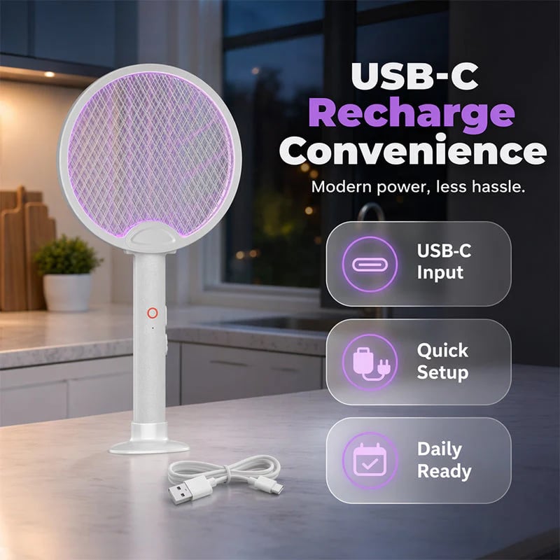 2-in-1 Rechargeable Electric Fly Swatter