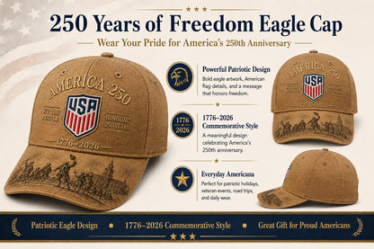 🎖️America 250 Commemorative Cap – 1776–2026 Limited Edition Patriotic Baseball Hat🧢(Breathable & Lightweight Comfort & Unisex Fit)